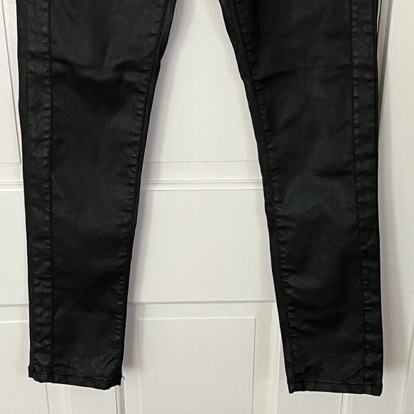 Opus Emily Refined Coated Black Jeans Skinny Fit Size Euro 36 US 6 Chic Moto - Picture 5 of 16